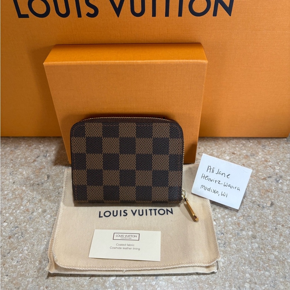 ‼️traded‼️Louis Vuitton Damier Ebene Zippy Coin Purse Wallet